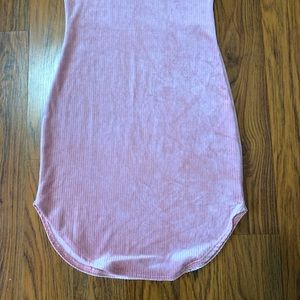Soft pink turtle neck dress. short sleeve